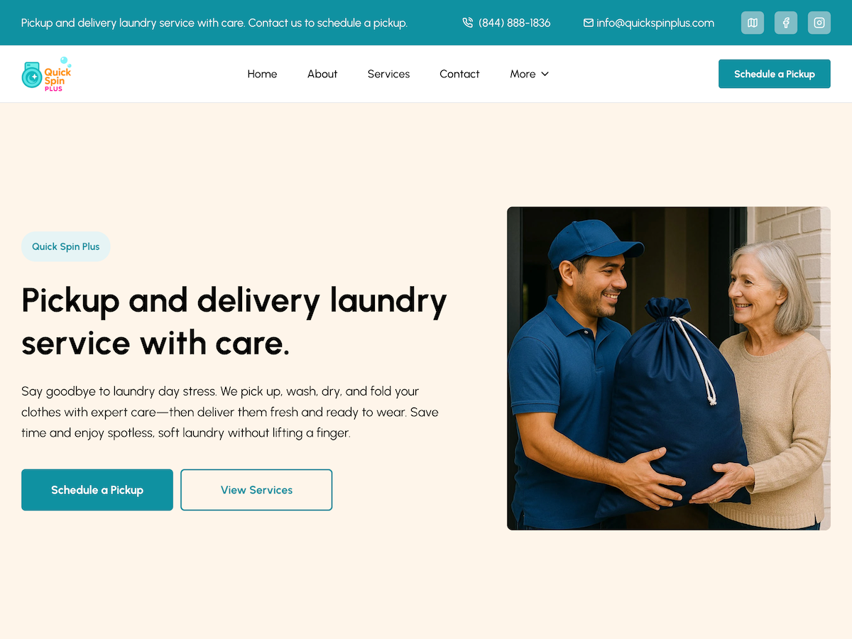 Restaurant website mock