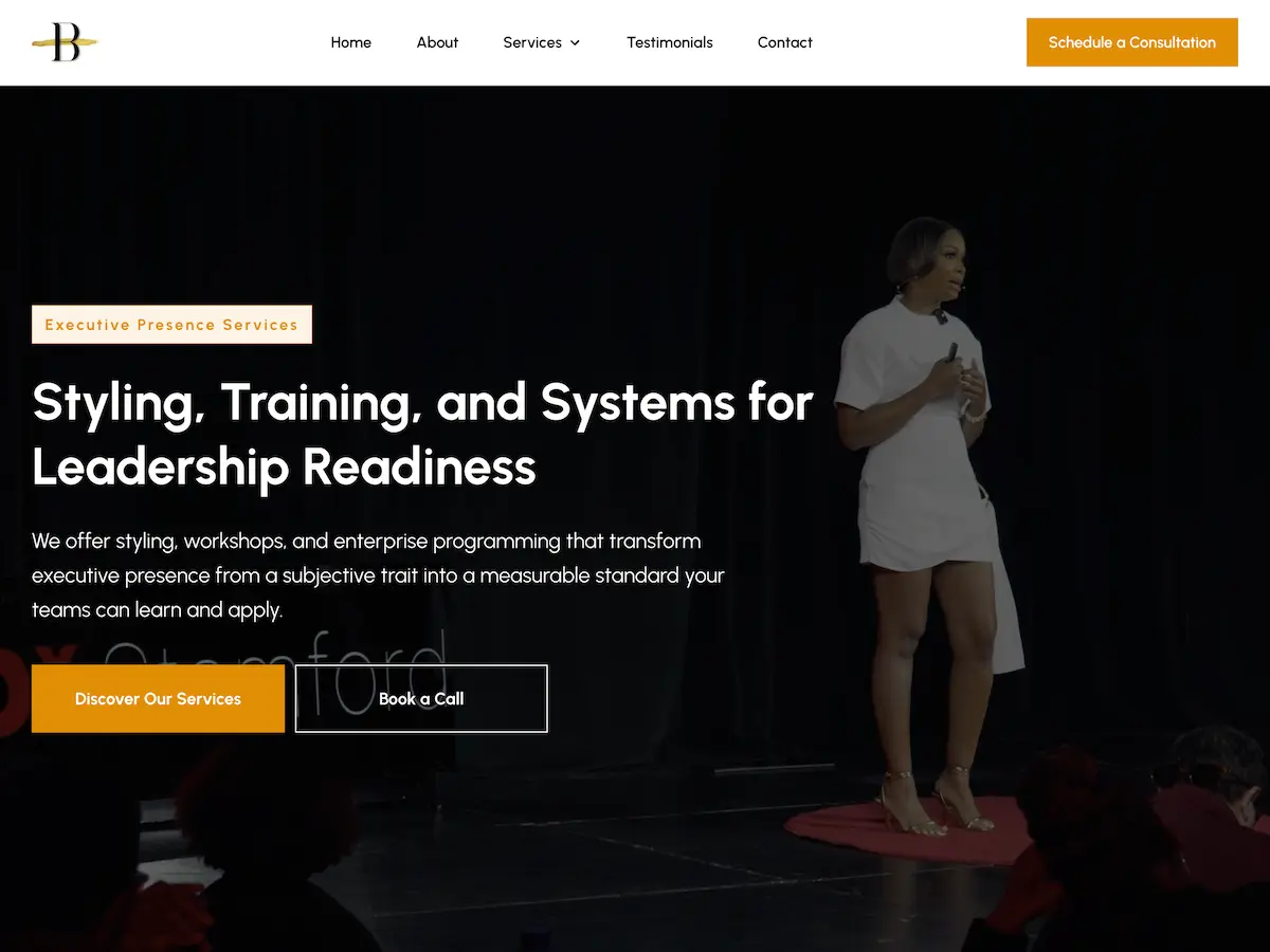 Cleaner website mock