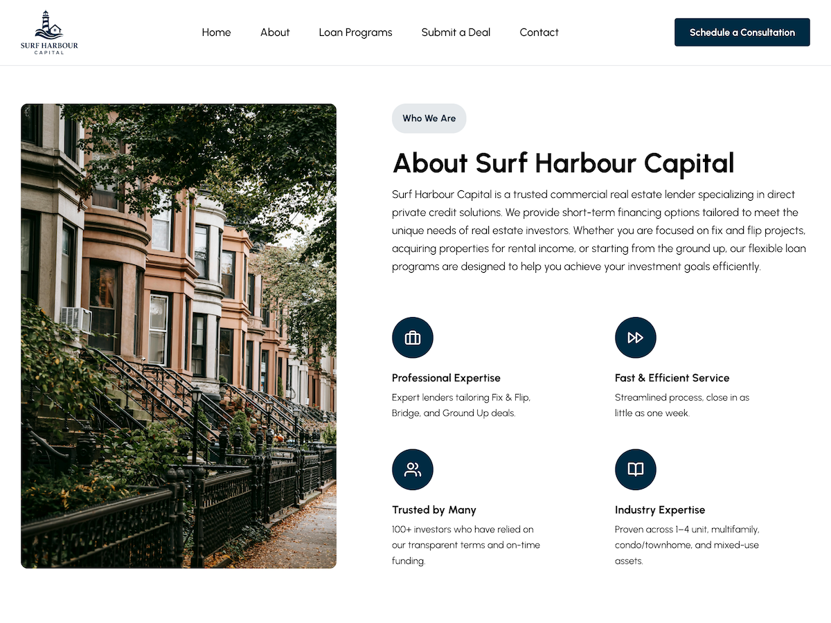 Cleaner website mock